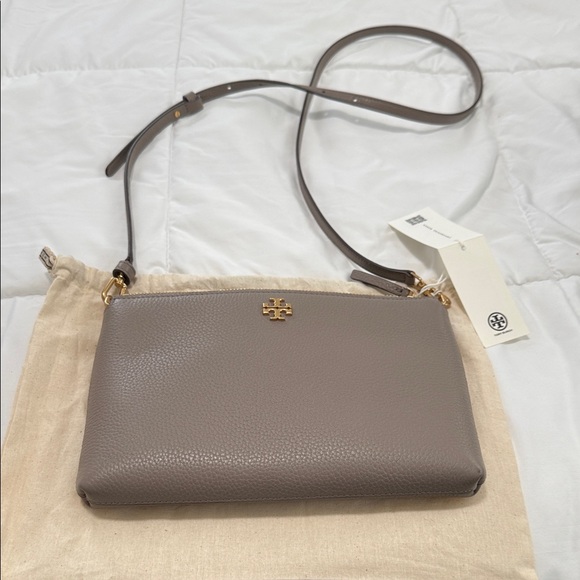 Tory Burch Taupe Leather Wristlet